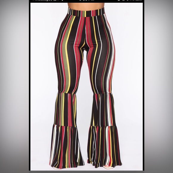 Fashion Nova Plus Size Striped Flare Pant 3x - Picture 2 of 2